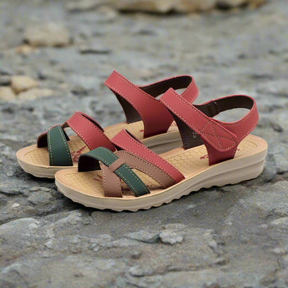 ElegantEase – Keilsandalen aus Leder 