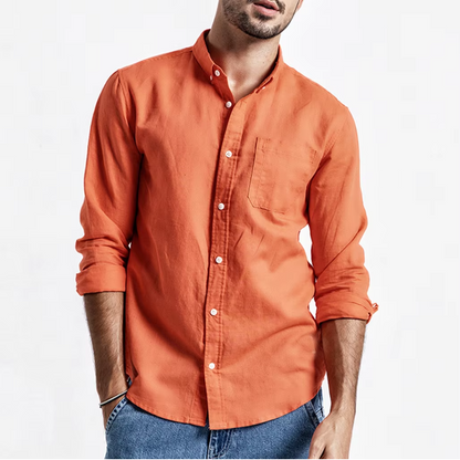 Philip™ | Long-Sleeved Cotton Linen Shirt