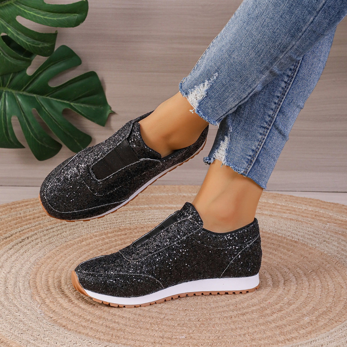 Glitzernde Slip-On-Sneakers von GlitzFit 