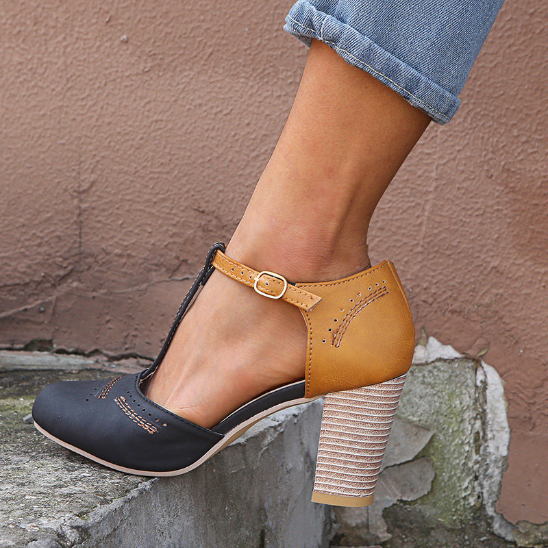 Belle™ | Vintage T-Strap Sandals