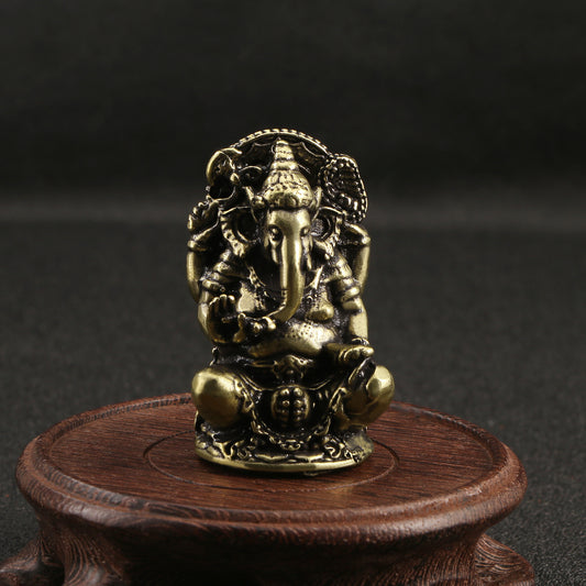 Tranquil Blessings Handcrafted Copper Ganesha Idol