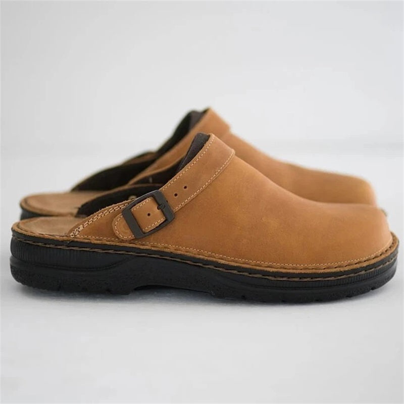 ComfortStride™ | Men's Arch Support Leather Slippers