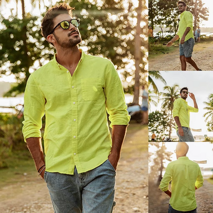 Philip™ | Long-Sleeved Cotton Linen Shirt