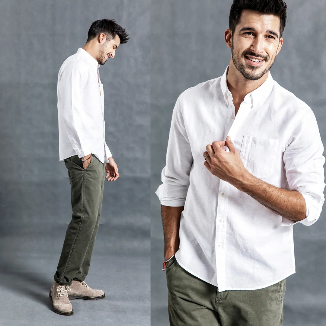 Philip™ | Long-Sleeved Cotton Linen Shirt