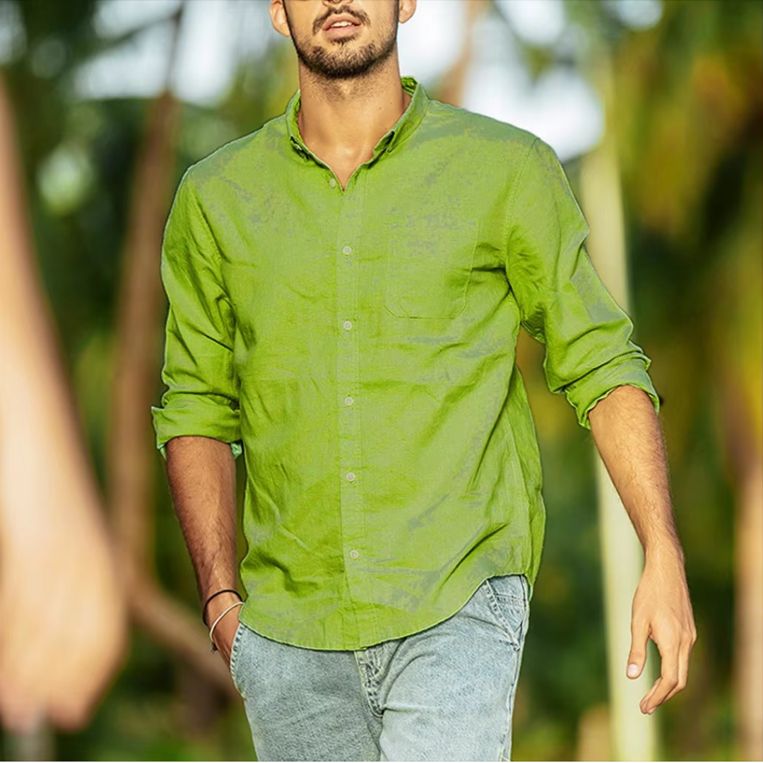 Philip™ | Long-Sleeved Cotton Linen Shirt