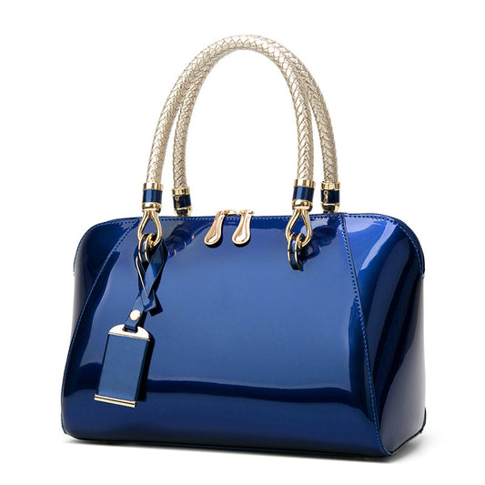 VogueGloss Patent Elegance Bag