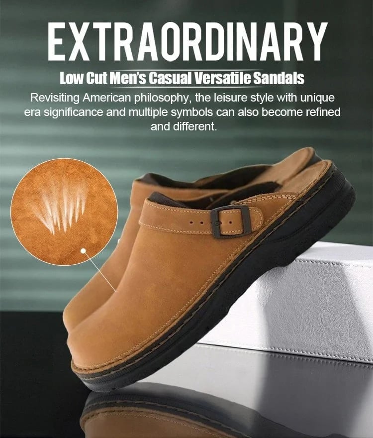 ComfortStride™ | Men's Arch Support Leather Slippers