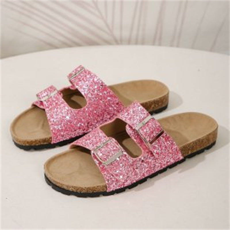 SparkleStep Double Buckle Sandals