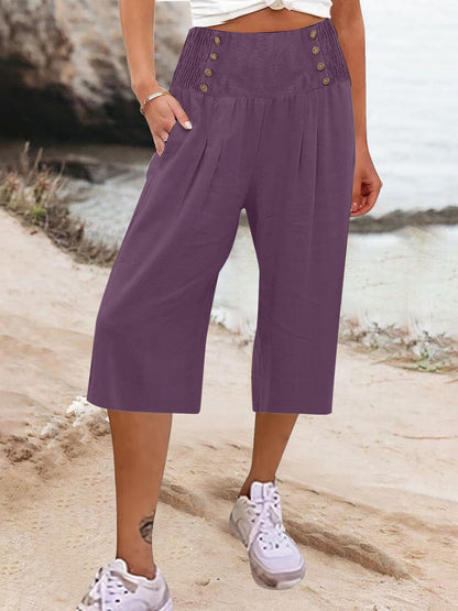 Hillevi™ Cotton & Linen Cropped Summer Pants